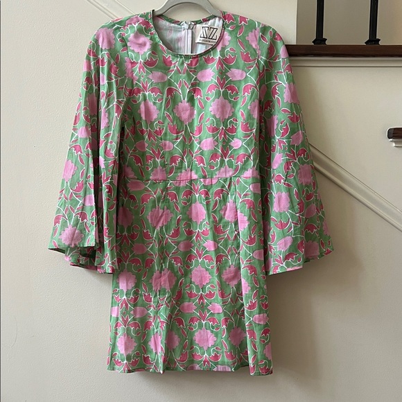 Sz Blockprints Dresses & Skirts - SZ Tuckernuck SZ BLOCKPRINTS Exclusive Celery Lisbon Print Mary‎ Dress Small